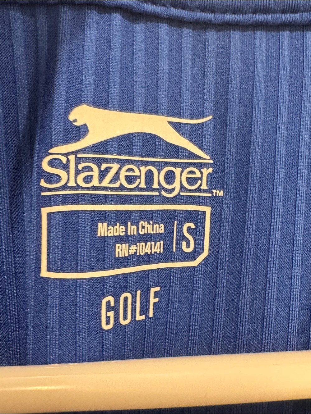 Slazenger Blue Sleeveless Tennis Dress with White and Neon Yellow Trim - Picture 5 of 9
